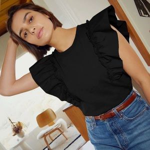 Nation LTD Para Boxy Tee in Jet Black Top